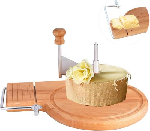 Mocoli Cheese Slicer, Cutter Wire Cutter Block Slicers with Handle Board Grater Shaver Curler Spinner Peeler for Cheeses and Butter Kitchen Accessories