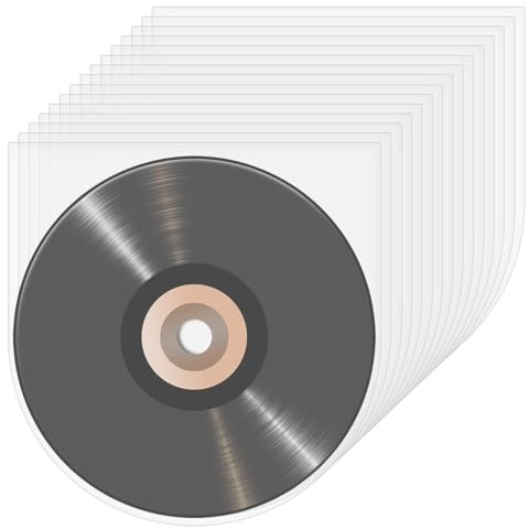 50 Pezzi Vinyl Inner Sleeves 12 inch, Semitrasparenti Buste Vinili 33 Giri | Custodia Interna del Disco in Vinile Antistatiche, Protezione Ottimale in Polietilene per LP 12 Pollici
