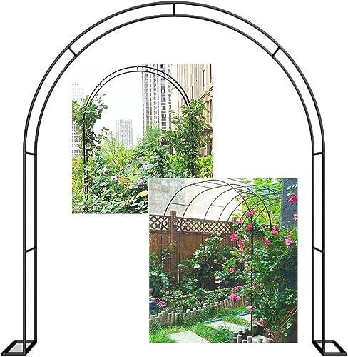 Arche de jardin extra large 300/350 cm, tonnelle noire pour plantes grimpantes, décoration de mariage, pergola, treillis pour roses, arc de raisin, support de raisin, largeur 240 cm x hauteur 220 cm