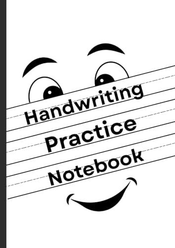 Handwriting Practice Notebook – 200 Numbered Pages of Dotted Lined Paper for Kids, Students, and Anyone Learning to Write Letters | Black & White Paper Cover | Blank pages| A4 Size