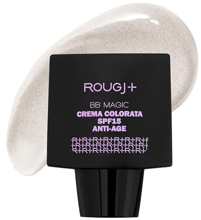 Rougj BB Magic SPF 15 Pelli Più Mature - Crema Colorata Anti Rughe Con Acido Ialuronico Doppio Peso Molecolare Uniforma Il Tono Idrata Rimpolpa Dona Luminosità 25 ml - Made In Italy