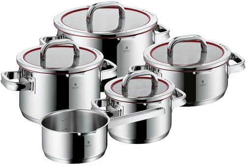 WMF Topfset Function 4 – Edelstahl – 5-teilig – Stielkasserolle ø 16, 20, 20 und 24 cm sowie Stielkasserolle ø 16 cm