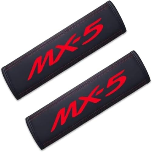 DJPCKDS 2 Pezzi Imbottiture per Cintura di Sicurezza per Mazda MX-5, Copri Cintura Sicurezza per Auto Rimovibile Auto Imbottiture Cinture Sicurezza