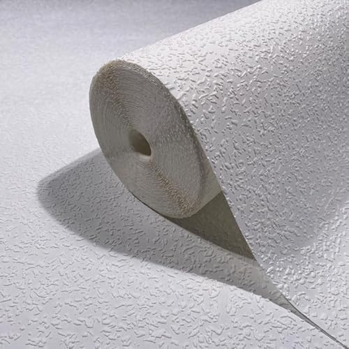 marburg Papel pintado con textura de fieltro, aspecto de fibra gruesa, rollo de 20 m, fácil de pegar y despegar, se puede pintar, fabricado en Alemania
