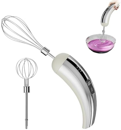 Frusta elettrica – Acciaio inossidabile 5 velocità regolabili | Frusta a mano elettrica per cucina cottura torta crema mix cibo bevande proteine