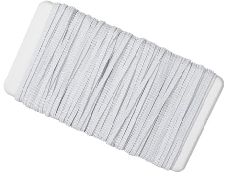 Xelsluthe Cinta elástica blanca de 3 mm, para costura, 21 metros, goma elástica para pantalones, goma elástica para gorros, goma ancha para bragas, goma de lavandería, para manualidades, ropa, gomas