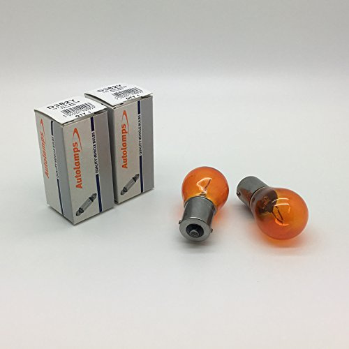2 x Autolamps 382Y P21W BA15S Amber Orange Indicator Car Light Bulb 343 12v 21w