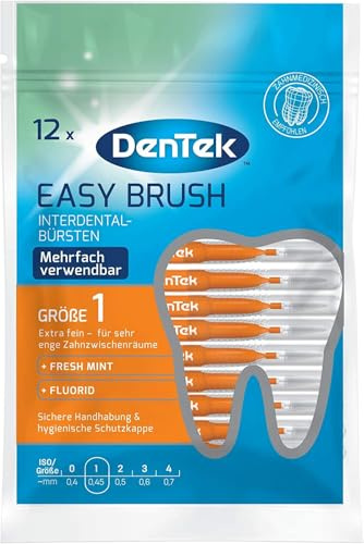 DenTek Easy Brush 2.0mm-3.0mm Extra Fein ISO: 1 - Transparent - Manuell - 12 Stück