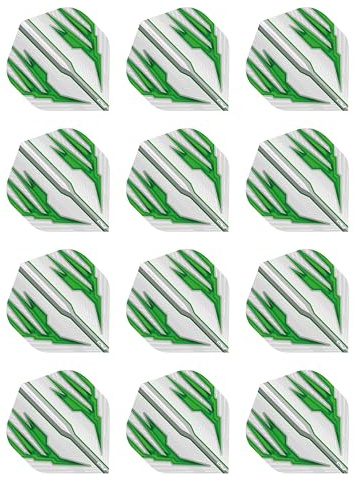 RED DRAGON Hardcore Radical Extra Dicke Standard Dart Flights - 4 Sätze pro Packung (12 Flights insgesamt)