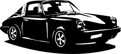 Wandtattoo – Cabriolet – Sportwagen/Sportauto - Motorsport – Auto // Farb- und Größenwahl (Orange - 450 mm x 200 mm)