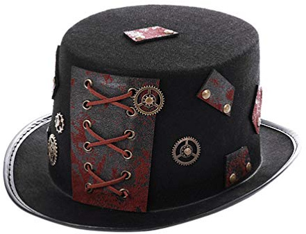 Halloween Steampunk Hut Cosplay-zylinder Verkleiden Partei Hut Vintage Piraten Viktorianischer Zylinder Cosplay Punk-rustikaler er Kostüm Ausrüstung Kleidung Damen