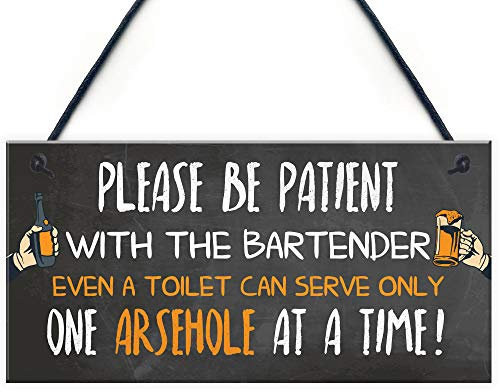 Red Ocean Funny Chalkboard Bar Sign Garden Plaque Alcohol Man Cave Vintage Beer Gin Shed Sign Gift