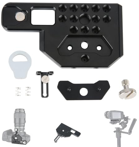 NICEYRIG Mounting Plate Kit Offset Kit for BMPCC 4K & 6K and Ronin S Crane 2