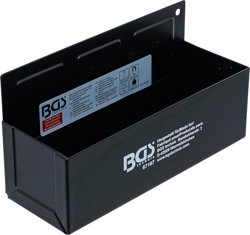 BGS 67167 | Magnet-Spraydosen-Ablage | 210 mm | für 3 Spraydosen | Ø 73 mm | 6 starke Magnete | Haltekraft ca. 1,8 kg | geschlossener Boden