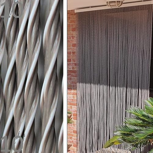 BricoShopping® Fliegenvorhang Modell C aus PVC, verstellbar, für Außentür, Fenster, Eingang, Balkon, Wohnmobil, Fliegenschutz, 4 Größen, 15 Farben, hergestellt in Italien (100 x 220 cm, 10 Sand)