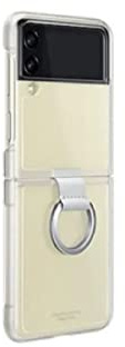 Samsung Clear Cover Smartphone Cover mit Ring EF-QF711 für das Galaxy Z Flip3 5G, Handy-Hülle, extra-dünn und griffig, Schutz Case, durchsichtig, Transparent