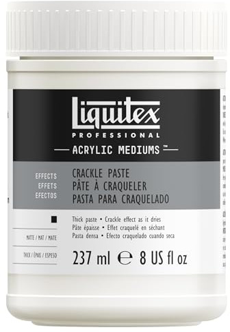 Liquitex 8308 Kraklierpaste für Acrylfarben zum Erzeugen von Krakelees für Vintage Effekte und Craquelé Effekte auf dem Malgrund - 237ml Topf