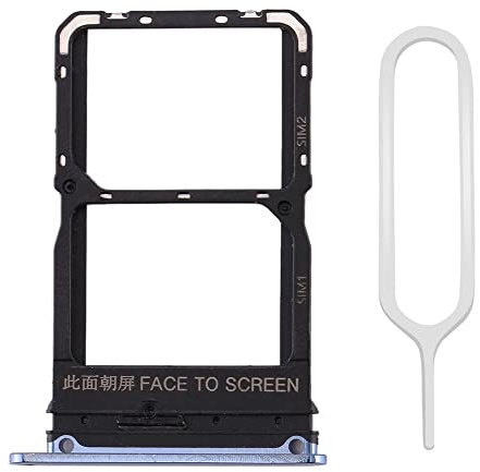 MMOBIEL - Cajón para Tarjetas Dual SIM de Repuesto Compatible con Xiaomi Mi 10/Mi 10 Pro - 6,67 Pulgadas - 2020 INCLU. Pin SIM - Soporte para Tarjeta SIM - Gris