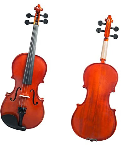Violine Musikinstrumente Natürliche Farbschale Geigenset 4/4-1/8 Mit Geigenbogen+Tuner+Brücke+Stummschalt+Fall+Zeichenfolgen (Color : 1/4)