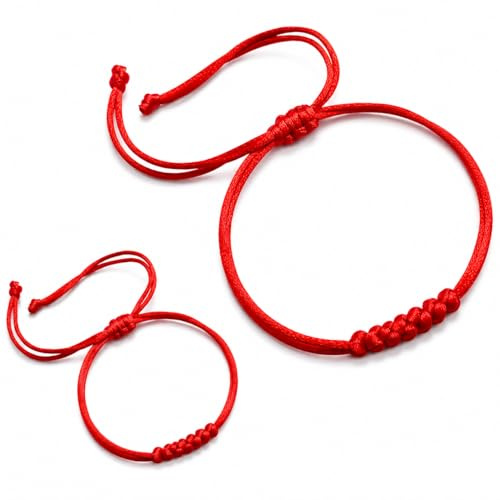 PHITECUS Red Bracelet protection for Newborn/Baby Girl/Baby boy/Girl and boy/Mommy and Me/family and Me. Amulet for Children. String for Good Luck and The Evil Eye.