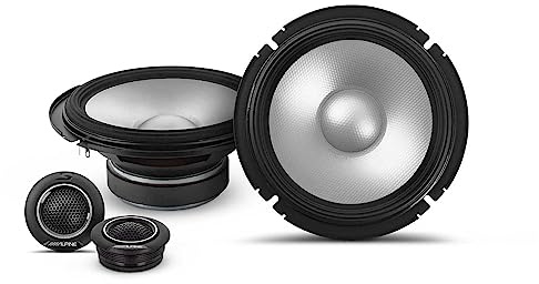 Alpine S2-S65C - Next-Generation S-Series 6.5 Component Speaker Set | Crisp Highs and Tweeters for Detailed System Sound, Punchy 6 1/2 Midbass, Easy Front Door Install, Upgrades Factory Audio