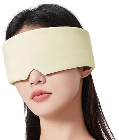 Ansodo Schlafmaske Seide,Augenmaske zum Schlafen, lichtblockierende, Doppelseitige Augenmaske für Damen und Herren mit verstellbarem Kopfband, geeignet für Männer und Frauen