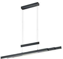 lightling LED Pendellampe Tina, 4 fach Touch, Ein- und Ausschalter, Up and down Beleuchtung, Lichtfarbe einstellbar, höhenverstellbar, ausziehbar, Höhe 150 cm, Breite 150 cm, schwarz matt