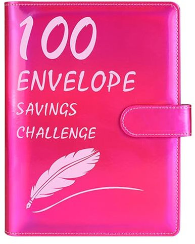 100-Spar-Challenge-Ordner, 100-Umschlag-Ordner, Geldumschläge Haushaltsbuch für Sparherausforderungen, Paar-Ordner, eine einfache und unterhaltsame Möglichkeit, Geld zu sparen