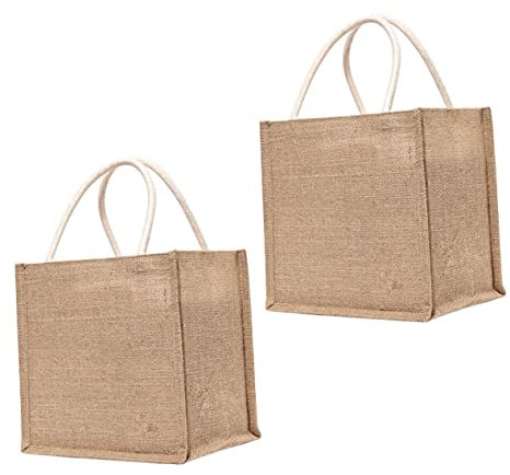 PHENOFICE 2stücke Handgefertigte Jute Taschen Robuste Einkaufstaschen Aus Naturmaterialien Für Obst Gemüse Und Mehr Tragbar Und Leicht Für Täglichen Gebrauch