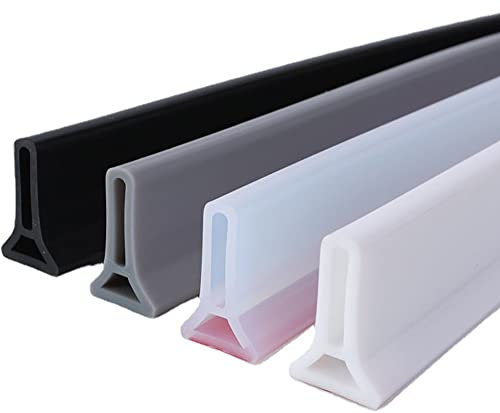 Joint d'étanchéité étanche pour porte de douche - 5 m - Noir - Pour seuil de porte de douche - Séparation humide et sèche - Barrière d'évier