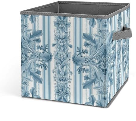 GFLFMXZW Aufbewahrungskörbe mit Blumenmuster, Schrank-Organizer-System, faltbare Aufbewahrungswürfel mit Griffen, Spielzeugbox, Kleideraufbewahrungskorb, große Kapazität, Aufbewahrungsboxen für