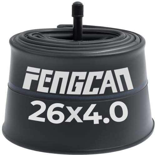 FengCan 26x3,5/4,0 Zoll Fahrradschlauch Verdickter, 26 Zoll Schlauch (Eine), 26x3,50 26x4,0 Fahrradschlauch AV32mm Schrader Ventil für Verschiedene Radsport-Szenarien