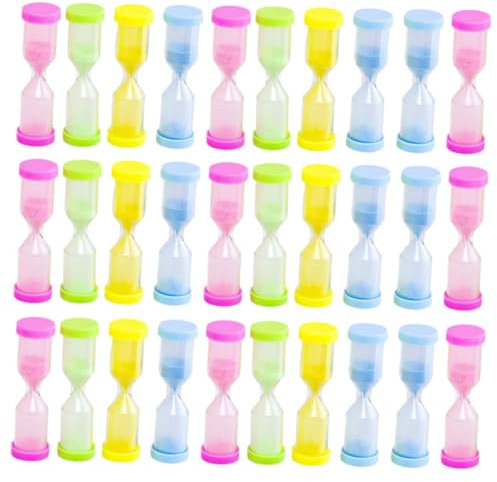 Milisten 30pièces Mini Hourglass Decorative Timer Unique Dropping Hourglass for Home Classroom and Use