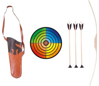 Holzspielerei - Pfeil und Bogen Set 100 cm mit Zielscheibe bunt