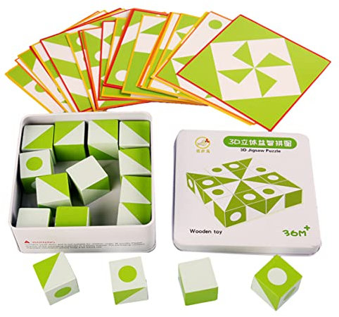 UPKOCH 1satz -Puzzle Für Tangram Spielzeug Formen Und Farberkennung Langlebiges Sicheres Holzmaterial Für Stundenlangen Spielspaß