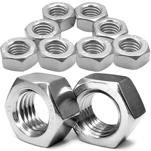 cyclingcolors 10x Sechskantmutter Edelstahl A2 DIN 934 ISO 4032 Sechskant Mutter für Schrauben Bolzen Sicherungsmuttern Metrisches Gewinde, M16