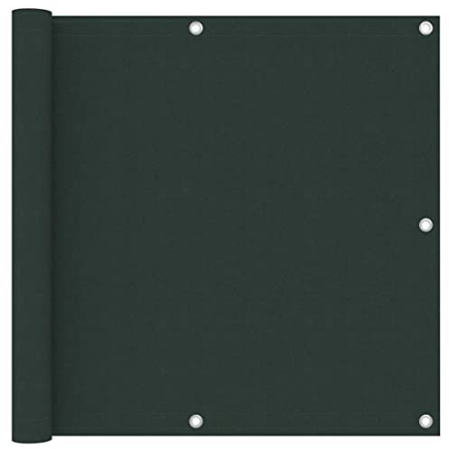 LLEZKBR Balkonsichtschutz dunkelgrün 90x600cm Oxford Stoff