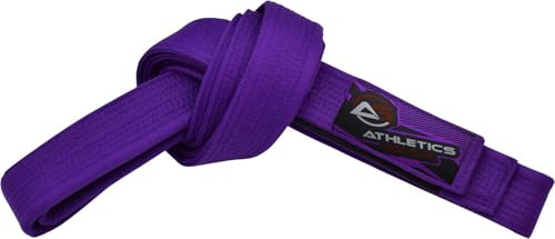 Athletics Gear AG kampsport, karatebält, 100 % bomull med flera sömnadsbälten för BJJ, Judo, Taekwondo och Karate (lila, 320 cm)