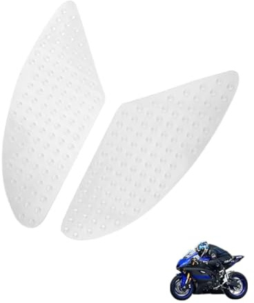 TPZORJX 1 par de Alfombrillas de tracción Lateral para Tanque de Motocicleta Antideslizantes adecuadas,Antideslizante,Protectores de depósito Gas,para la mayoría de Las Motocicletas - Transparente