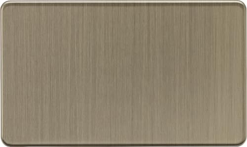 Knightsbridge 2G Blanking Plate - Antique Brass