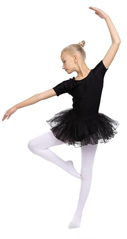 OVISSA Solid Girls Ballet Tights Plain 40 DEN Soft Stretch Strong for Kids Girls White XL 11-14 Years