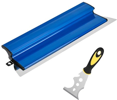 Juego de espátulas de superficie de 40 cm con espátula curvada | Skimming Tools Herramienta de enlucido rápido para gran área de trabajo decoración de pared herramienta de construcción azul