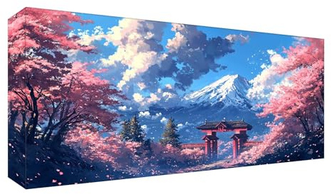 5D Pintura Diamante Kit Completo flores de cerezo Diamond Painting Adultos, Cuadros de Diamantes Paisaje Pintura de Diamante Niños, Dibujos con Diamantes para la Decoración de la Pared 160x80cm t-5139