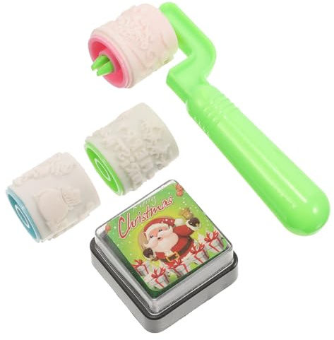 CLISPEED Infantiles Portátil para Manualidades Navideñas Rodillos con Dibujos Animados para Niñas Regalo Creativo y Personalizado para Fiestas y Actividades Escolares Color