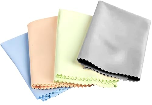 CutitiUU 8 paños de limpieza de microfibra para gafas,20x20CM,paños de limpieza para instrumentos,paños de limpieza para guitarra eléctrica,paño de microfibra para pulir instrumentos musicales