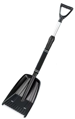 Pala da neve, grande volume, ergonomica, pala da neve, lunga come strumento di spinta, per vialetti, passerelle, patio, cortile, ingresso porta, giardino, esterno, pulizia del clima freddo