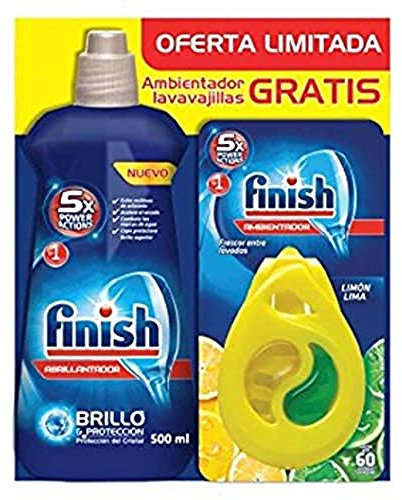 Finish Lavavajillas Abrillantador Regular, más Ambientador para lavavajillas Limón