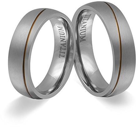 Titanringe Partnerringe Eheringe - inkl. WUNSCHGRAVUR - Titan 58-66 T4HH - mit AMAZON KONFIGURATOR direkt online gestalten !