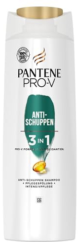 Pantene Pro-V Anti-Schuppen 3-In-1 Shampoo + Pflegespülung + Intensivpflege, Pro-V Formel + Antioxidantien, Für alle Haartypen, 400ML
