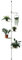 [en.casa] Soporte de Plantas Ajustable 110-305 cm Estante para Flores con 4 bandejas con Gancho Metal, plástico Blanco